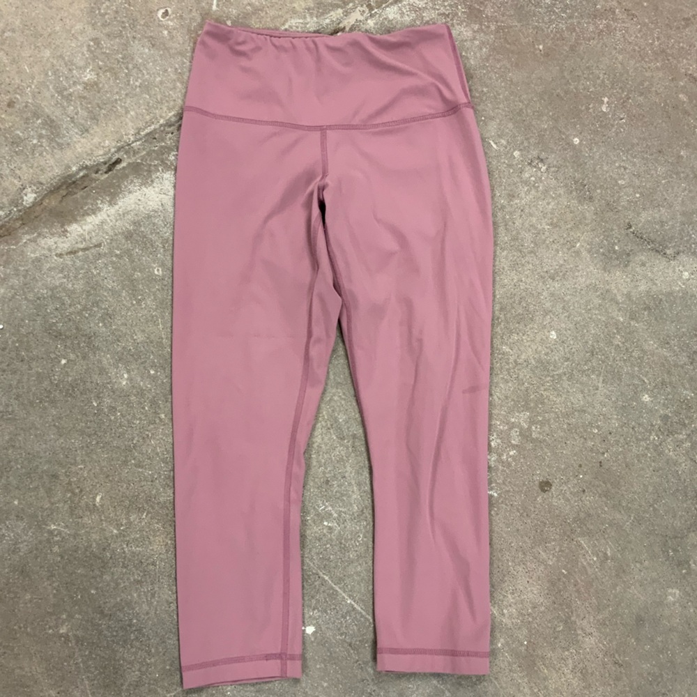 Yogalicious Lux Leggings S Mid Rise Yoga Pants Pink Rose Athleisure Workout OBO